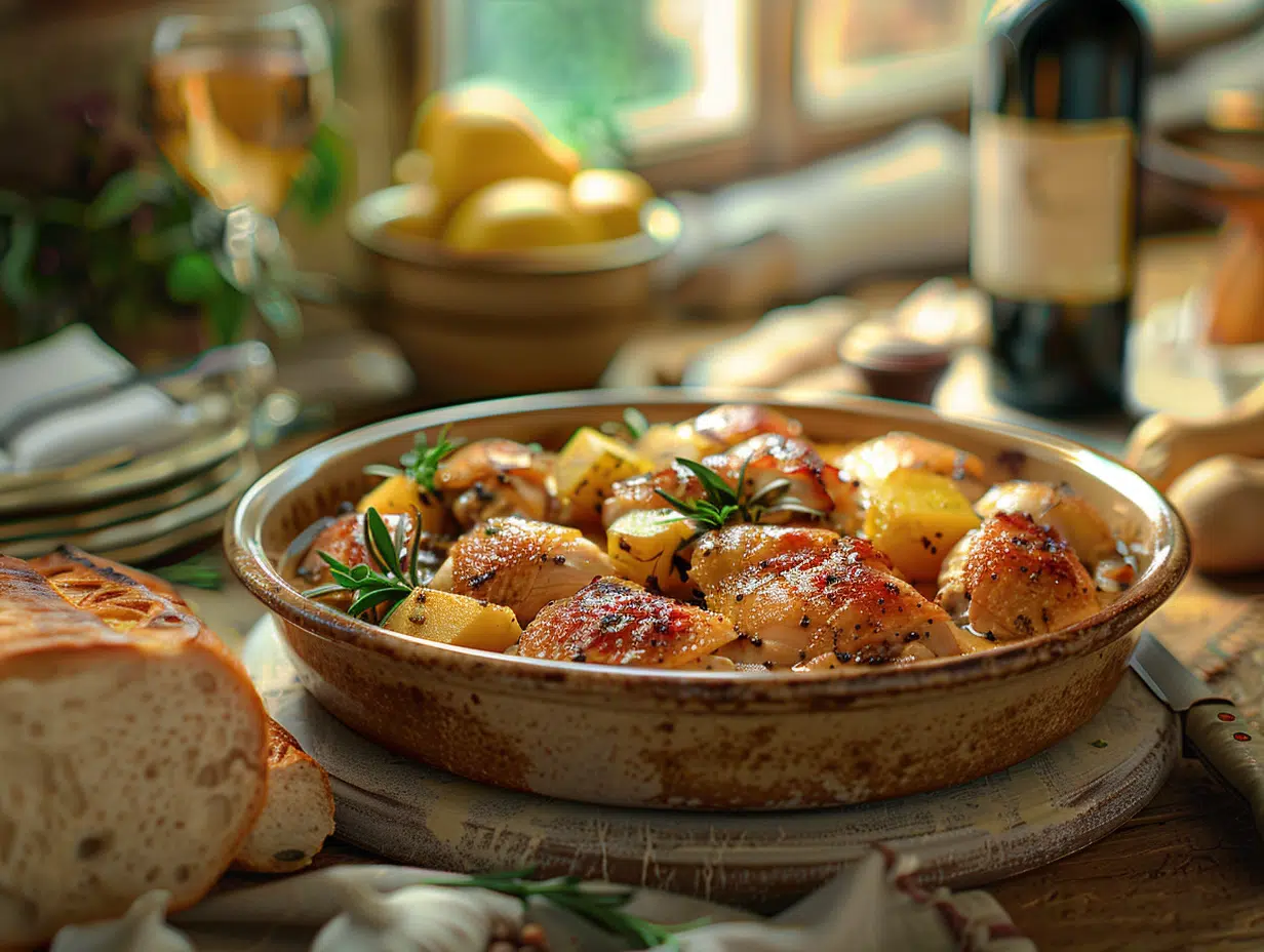 Poulet au vin jaune : histoire et tradition culinaire