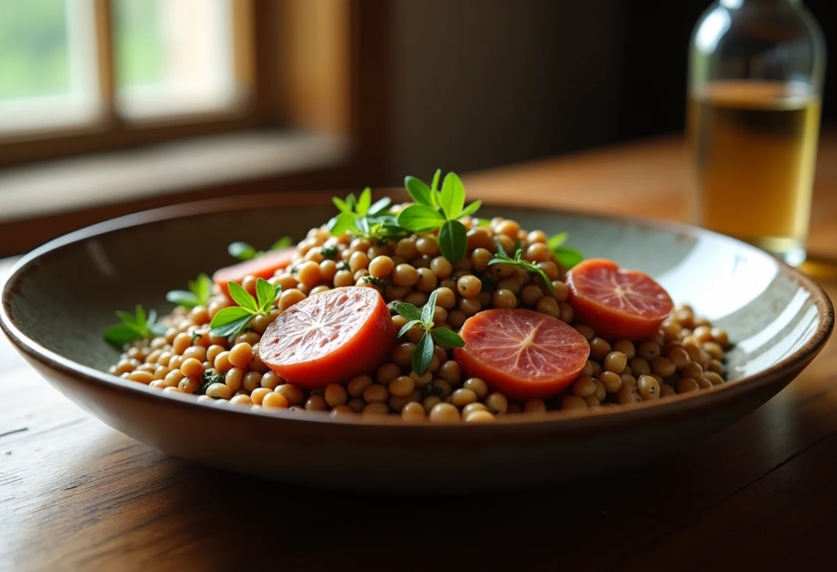 Harmonie culinaire : lentilles et saucisse de Morteau en symbiose